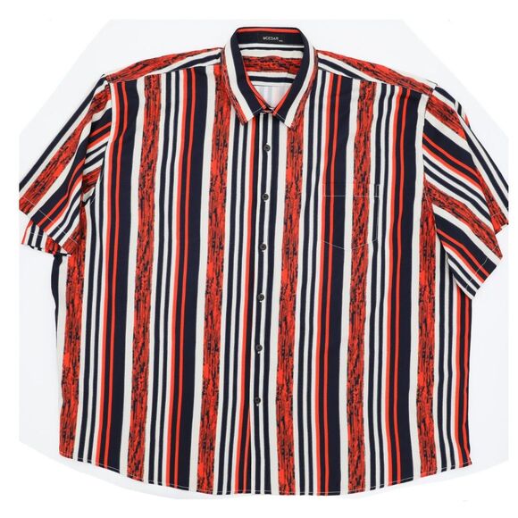 Mens Casual Summer Striped Shirt Lightweight Breathable Golf Top 4XL - Picture 1 of 3